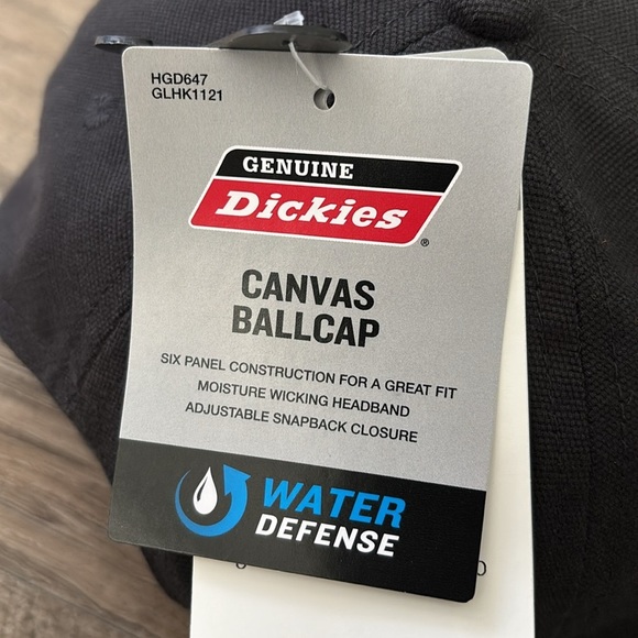 Dickies Water Defense Canvas snapback cap,6 panel,moisture wick headband,logo - Picture 8 of 9
